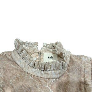 Salt pink floral print velvet dress size small